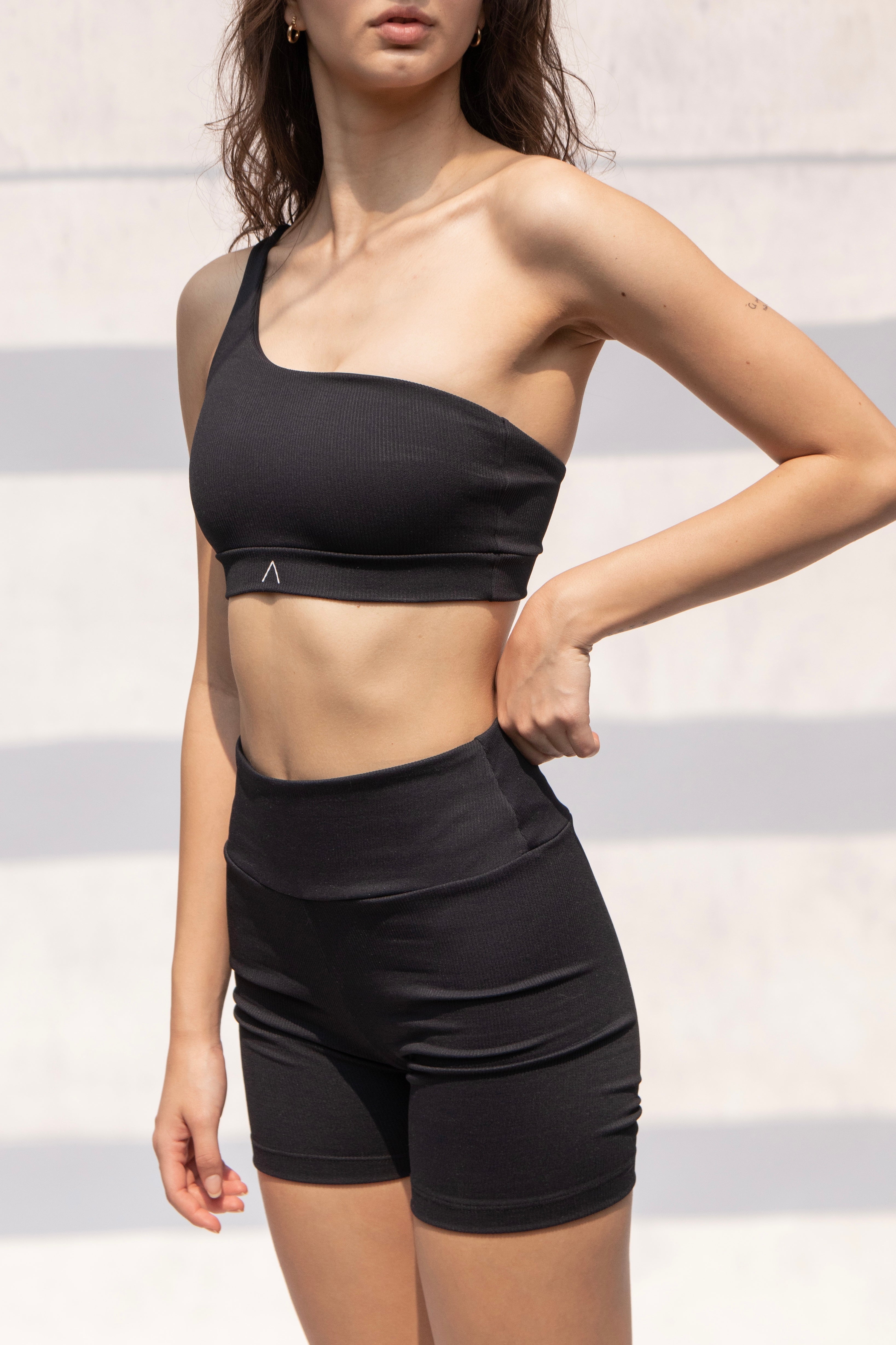 Ribbed Shorts, Black