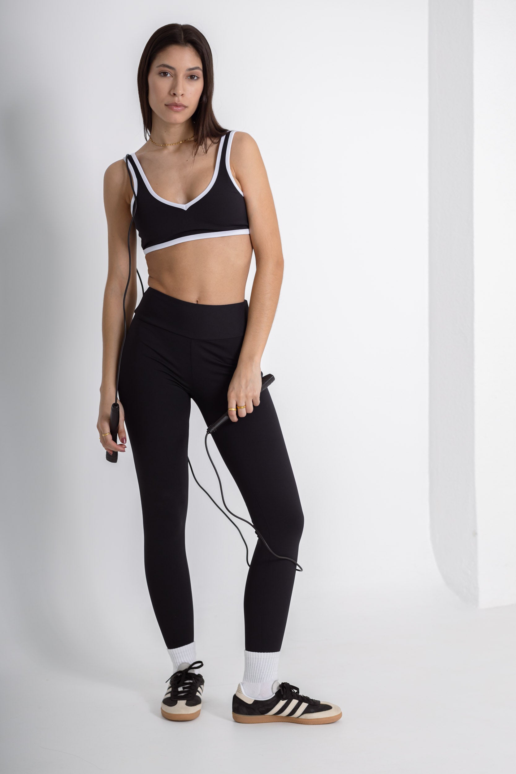 V-Neck Top, Contrast