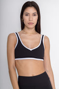 V-Neck Top, Contrast